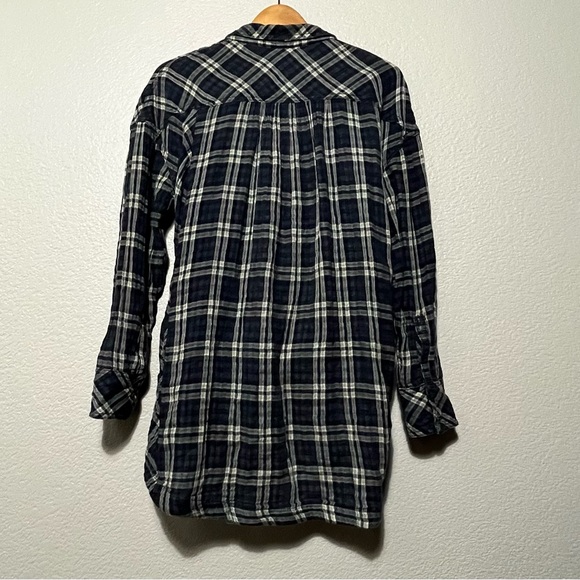 Free People Plaid Long Sleeve Shirt Size M - Picture 5 of 9